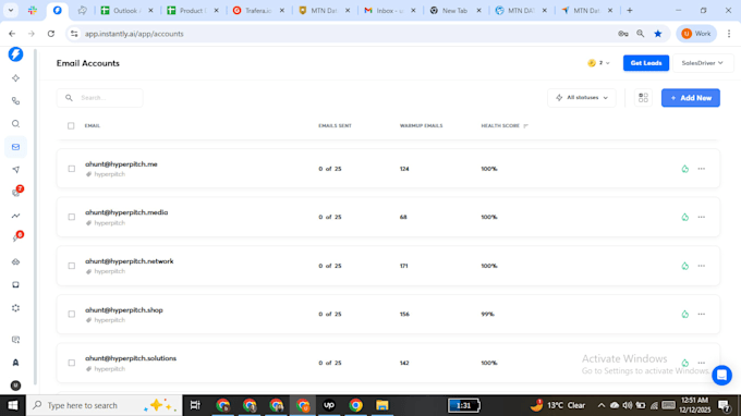setup and manage instantly or smartlead cold email campaigns