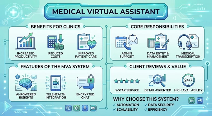 be your medical virtual assistant for admin and research tasks