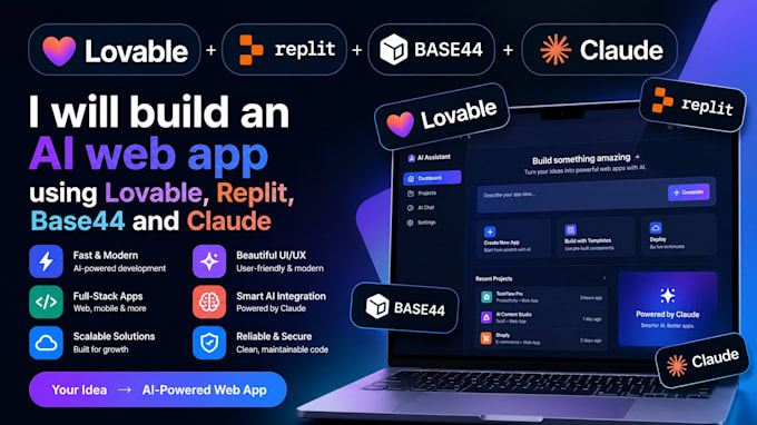 fix and build an ai web app using lovable replit base44 and claude integration