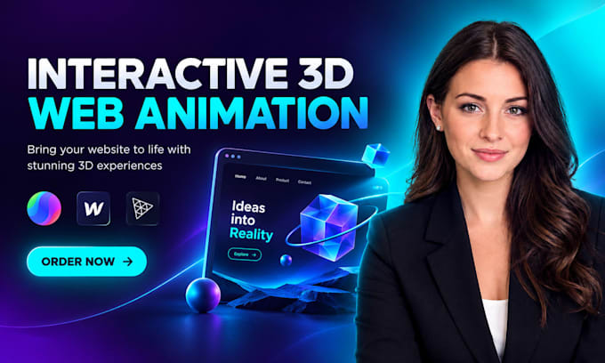 create interactive 3d spline hero section for your website