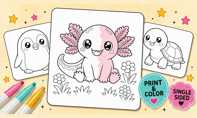 create bold and easy coloring pages for KDP