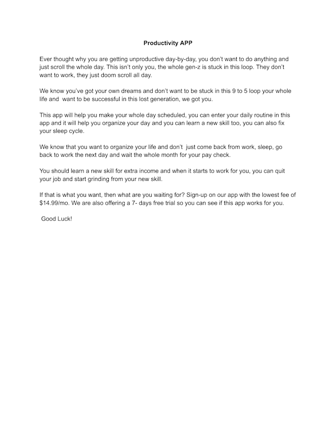 do email copywriting for your ads or message