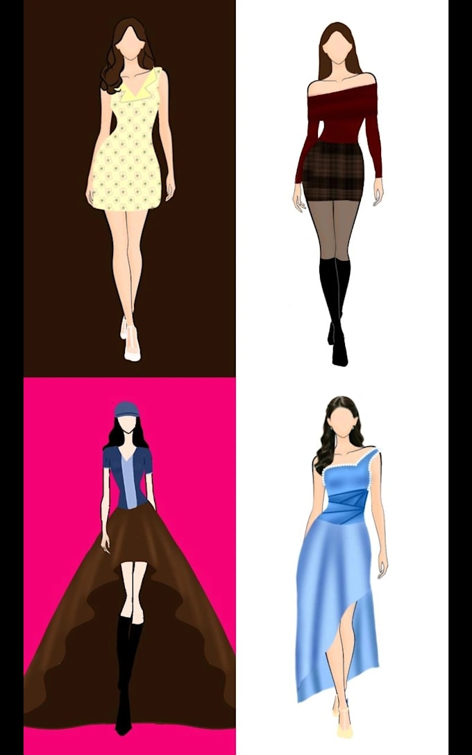 create custom fashion illustrations and outfit concepts