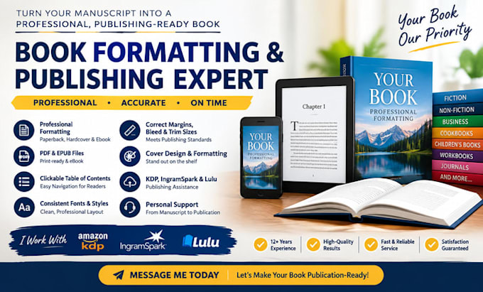 book formatting for amazon KDP