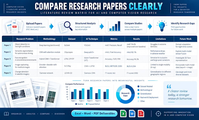create a literature review matrix and research gap analysis