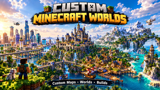 design minecraft skins, build worlds and create games