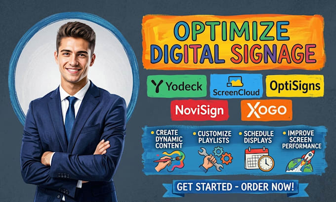 optimize digital signage software yodeck screencloud optisigns novisign xogo