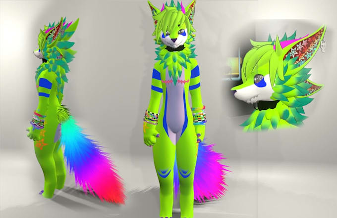 Vrchat avatar furry avatar vr character nsfw avatar anime avatar for 3d ...