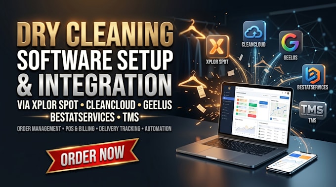 setup dry cleaning software via xplor spot cleancloud geelus bestatservices tms