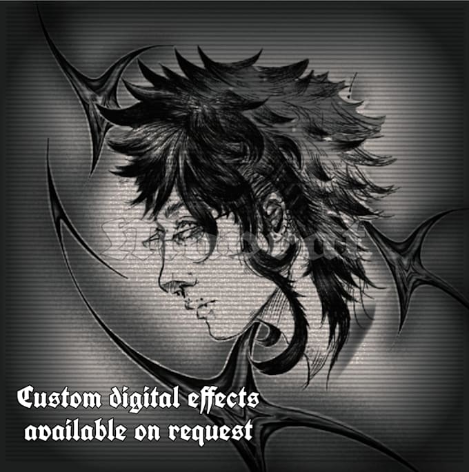create custom art fusing neo tribal and dark anime style