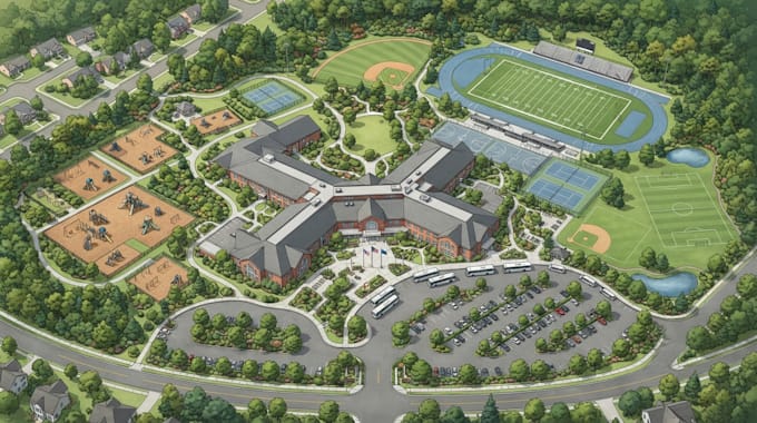 design a campus map, school map, university map and wayfinding map