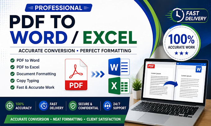 pdf to word or excel conversion