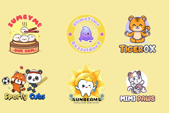 design a cute kawaii cartoon logo design