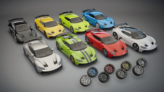 create 3d car model, vehicle model and custom body kit