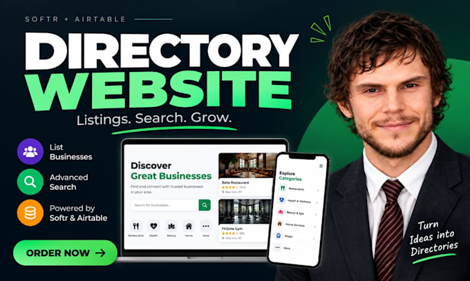 build a professional business directory website using softr and airtable