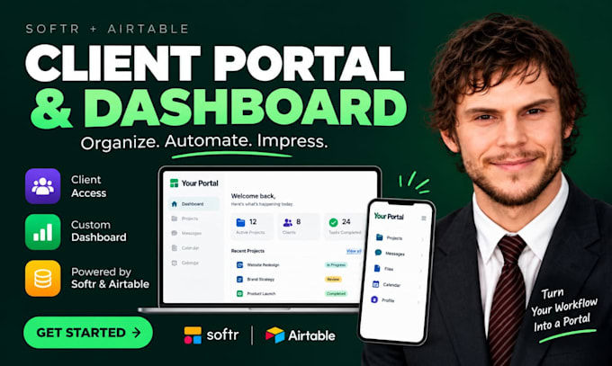 build a client portal or customer dashboard using softr and airtable