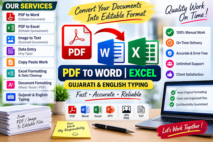 convert PDF to word or excel with accurate formatting