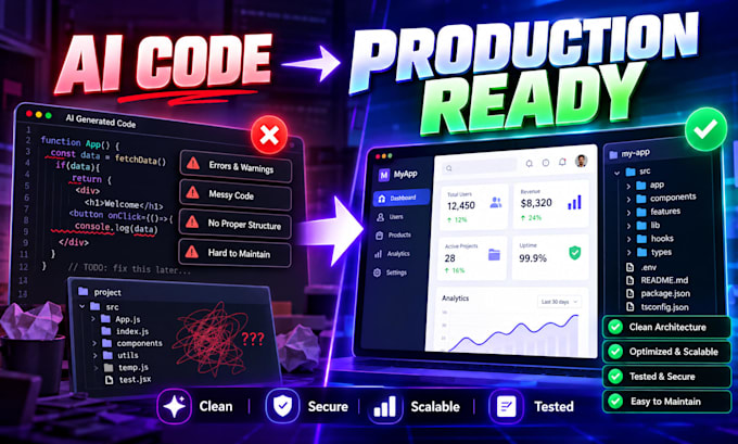 refactor your ai generated code into a production ready app