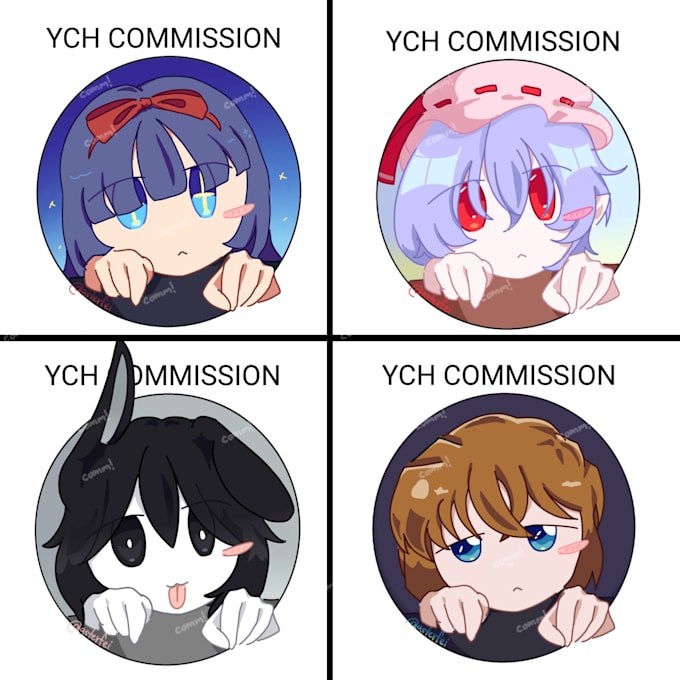 draw a chibi peeking ych