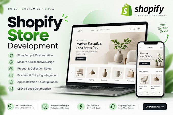 build and customize a professional shopify store