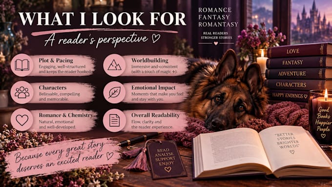 beta read your romance or romantasy novel