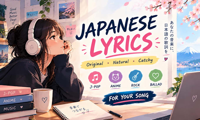 write your japanese lyrics
