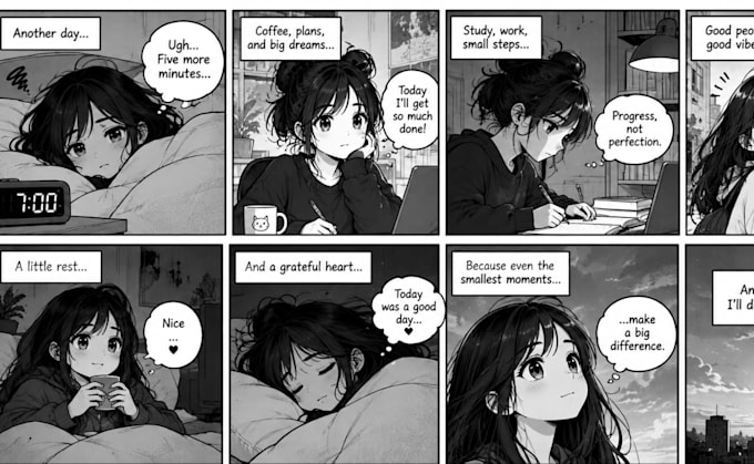 draw a comic manga comic webtoon