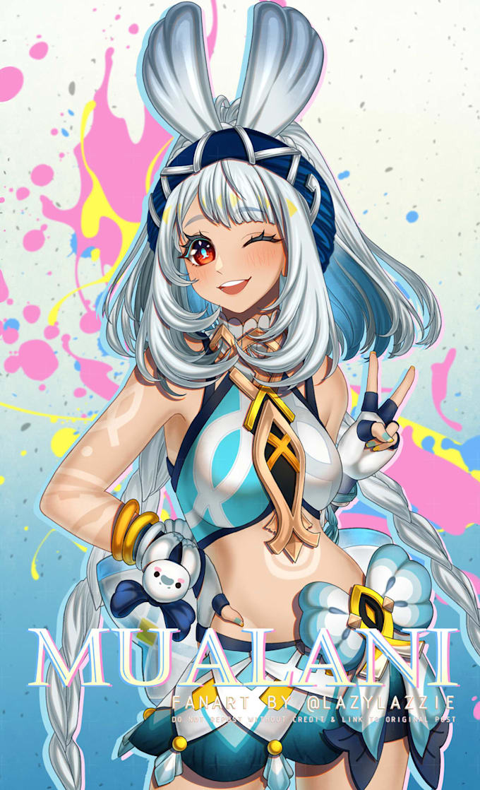 draw your character into my half body anime style