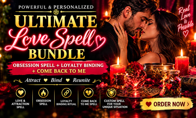 cast a custom love spell, attraction spell, obsession spell and binding ritual