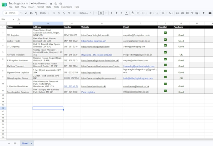 data entry and web research