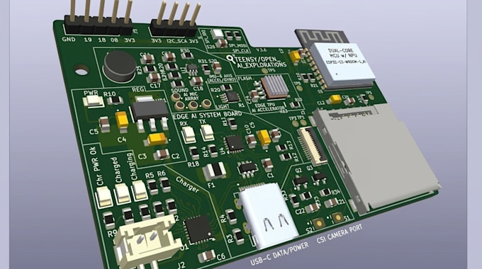 design iot device pcb and edge ai embedded system with sensors