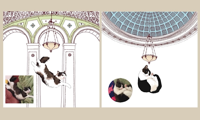 create custom pet illustrations for your wedding