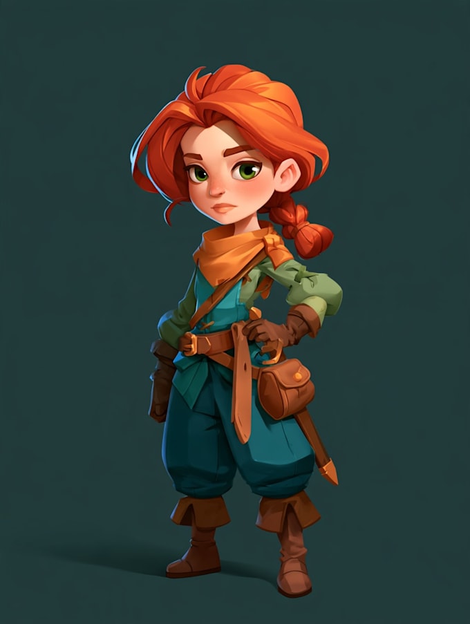 2d game character illustration
