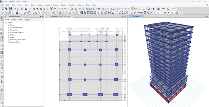 do structural analysis and design in etabs safe
