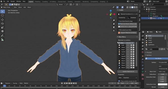 model rig design fix vtuber vroid mmd character with 52 arkit