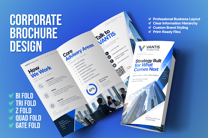 Design a professional bifold or trifold brochure for your business by ...