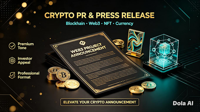 write crypto press release blockchain web3 nft press release currency promotion