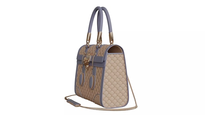 design custom luxury 3d bag, bag tech pack and manufacturing ready 3d model