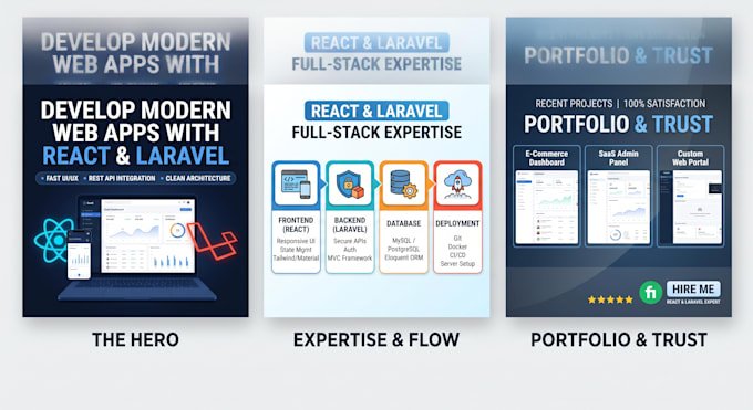 develop a full stack web application using react and laravel
