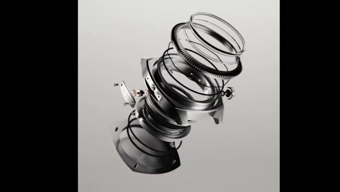 create 3d chronograph watch animation and mechanical timepiece render