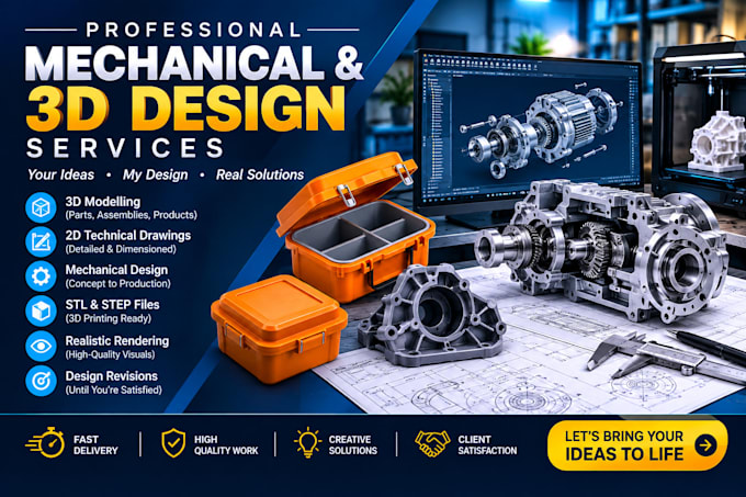 design 3d cad, product, and industrial design in solidworks and animations