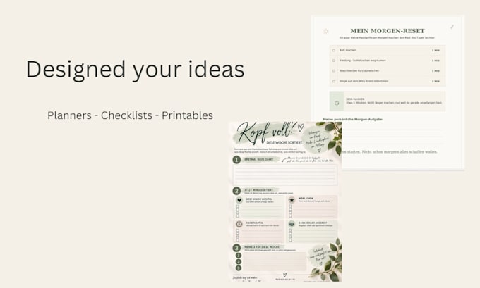 design a custom planner or printable template