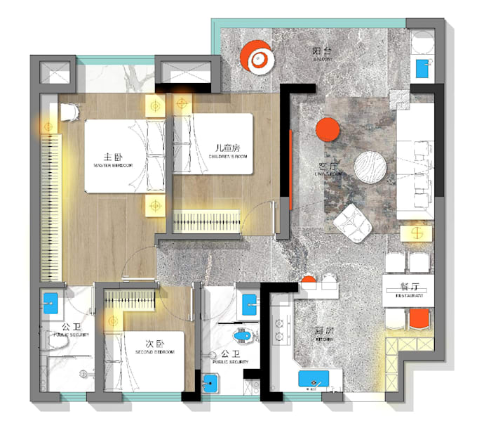 design your residential floor plan and space layout