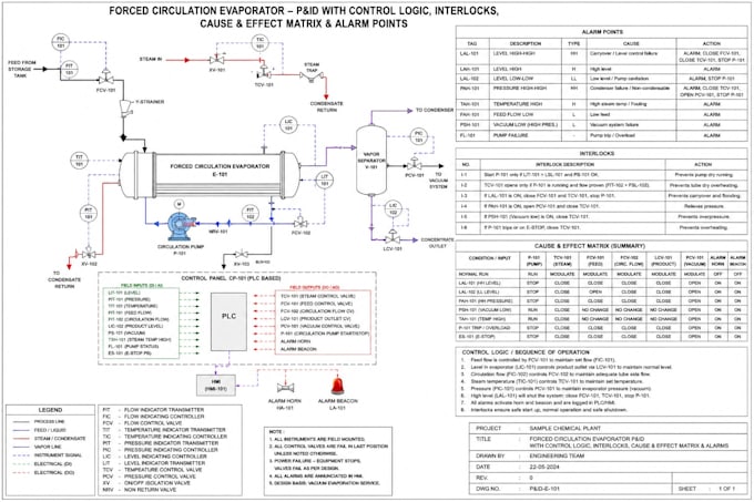 provide chemical plant engineering deliverables and project documentation