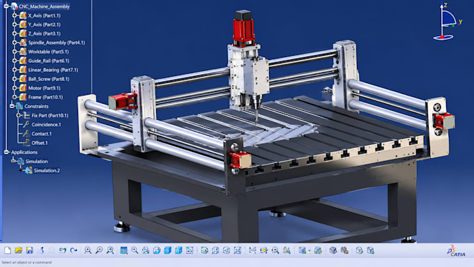 program cnc machines from 2 to 5 axis using catia, power mill and power shape