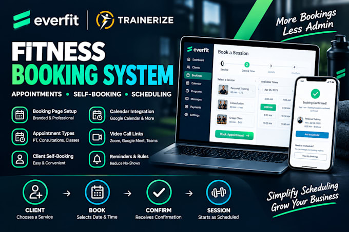set up your fitness booking website and appointment scheduling system