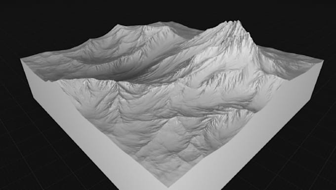 create realistic game terrain in blender, 3d map model, landscape elevation, fbx