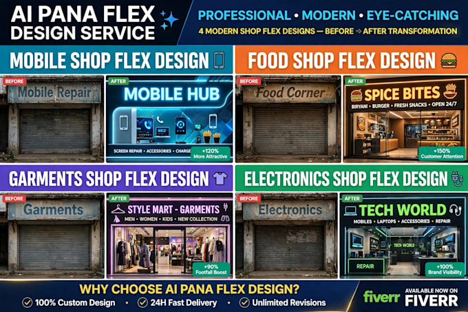 create ai generated poster and shop flex design