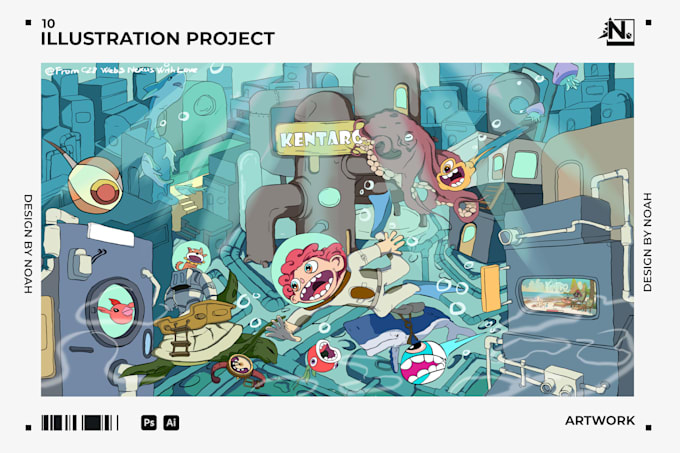 draw custom digital illustration and character design