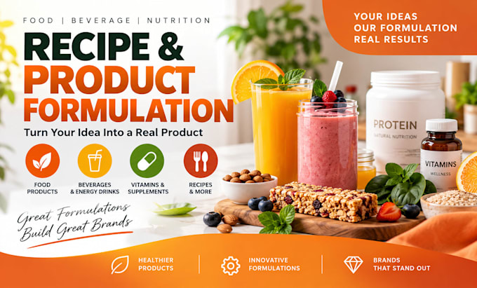 be your food recipe developer and product formulation expert